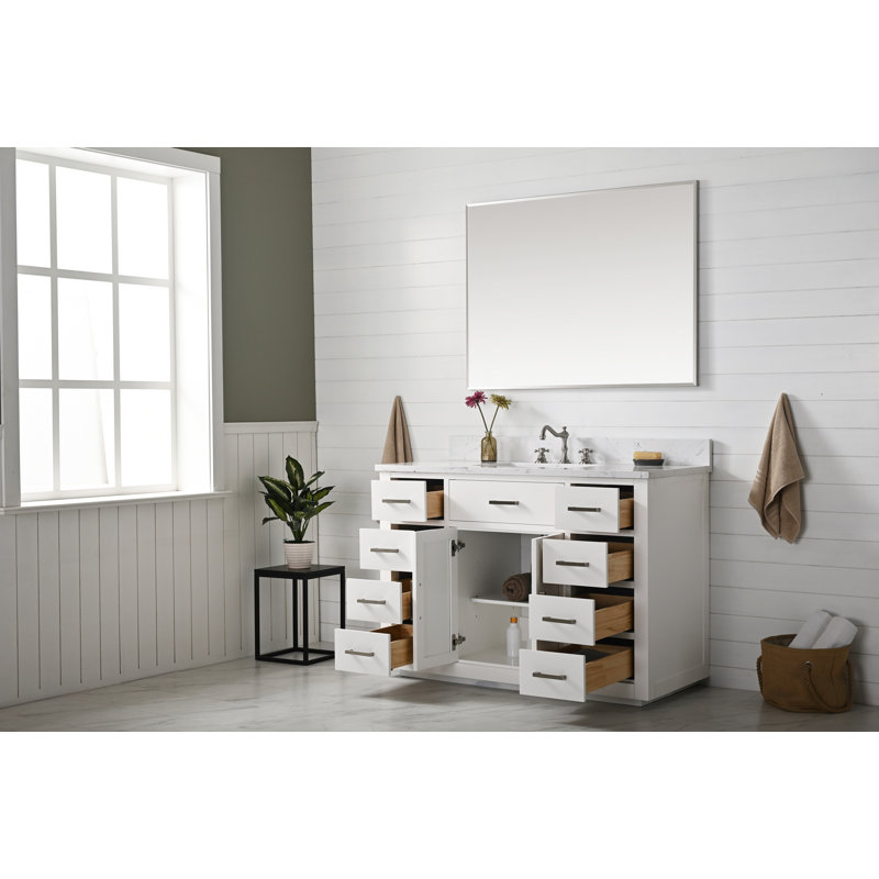 Sand & Stable Ingalls 48'' Single Bathroom Vanity with Quartz Vanity